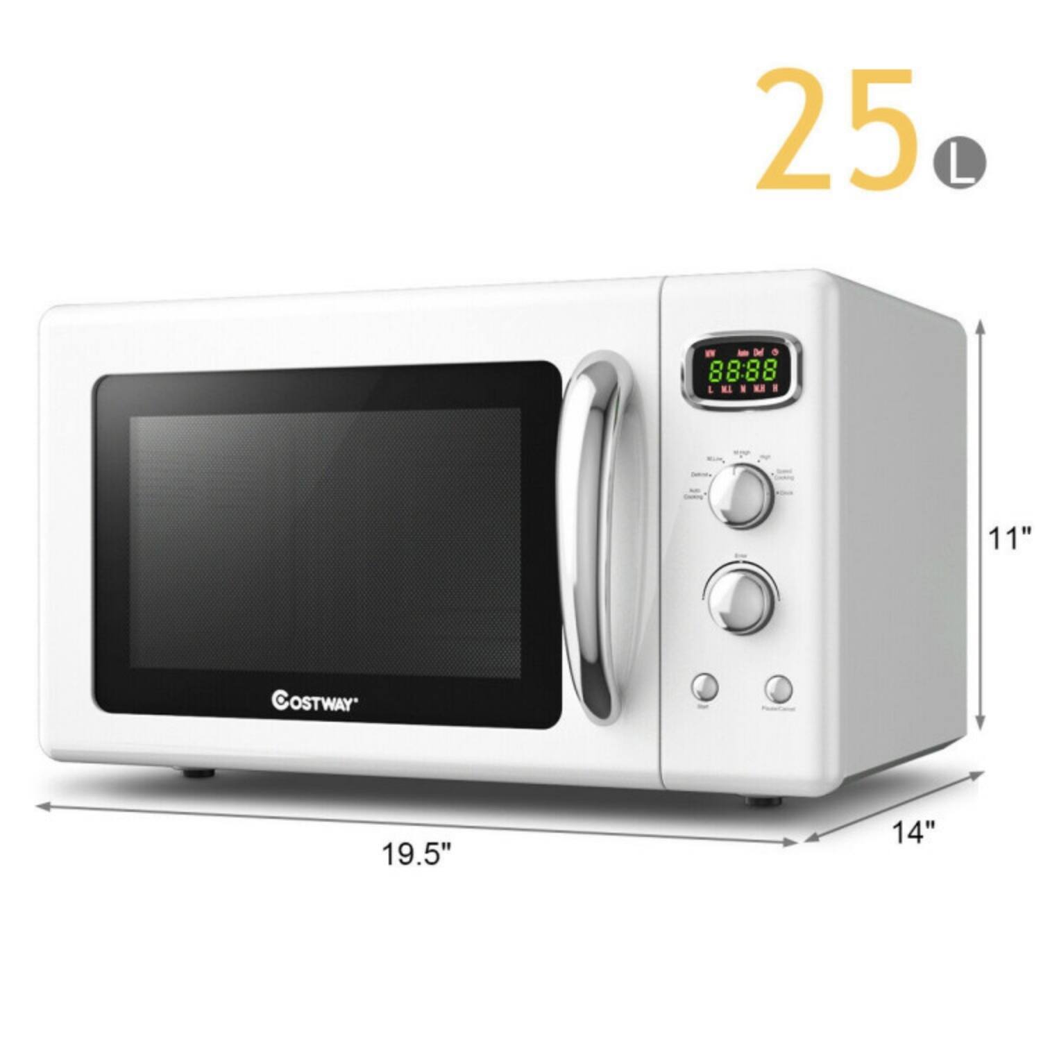 25 L  
88:88  
LEIMI  
11" x 19.5" x 14"  
COSTWAY