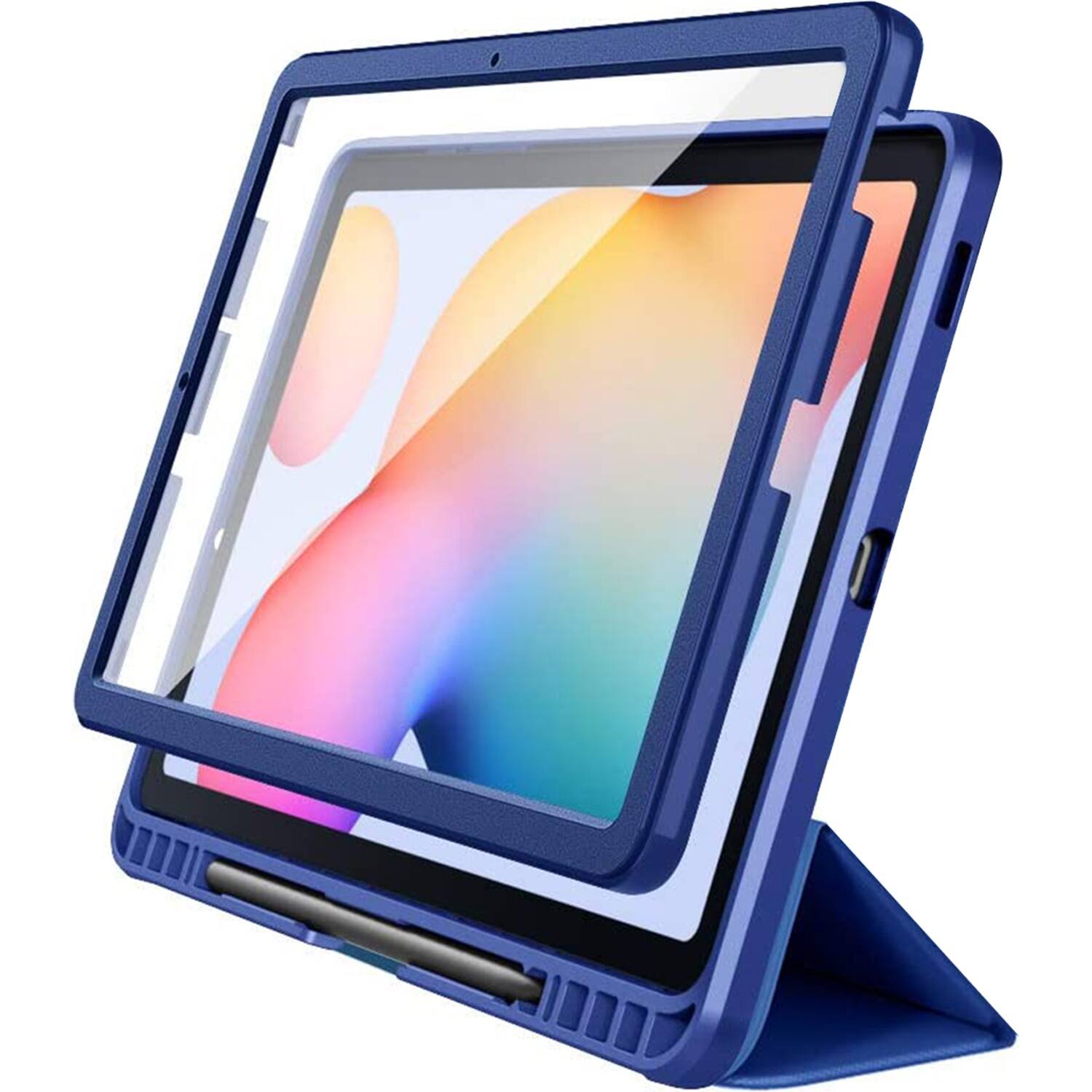 Alt View 13. SaharaCase - Heavy Duty Folio Case for Samsung Galaxy Tab S6 Lite (2020-2024) - Blue.