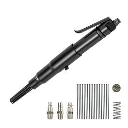 VEVOR - Air Needle Scaler, 3400BPM Pneumatic Scaler for Rust Paint Removal - with 3-Speed Adjustment, 19 Hardened Needles - Black