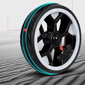 Left. Aukfa - 12V Kids Electric Motorcycle - Ride On Toy with 3 Lighting Wheels, Manual Throttle, Training Wheels for Boys & Girls.