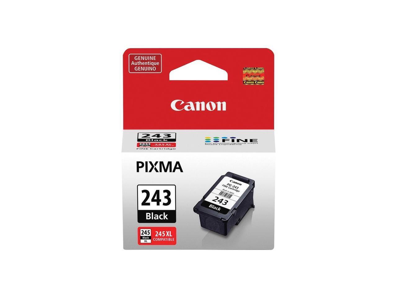 GENUINE Authentique GENUINO  
Canon  
PIXMA  
243 Black  
245 Black  
245 XL COMPATIBLE  
Canon PG-243