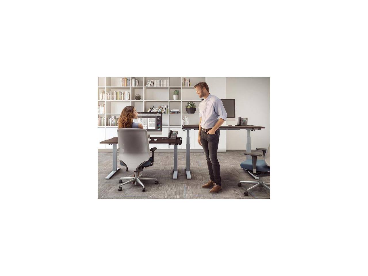 Alt View 8. Fellowes - 9650401 Levado 48 in. x 24 in. Laminate Table Top - Mahogany - Mahogany.