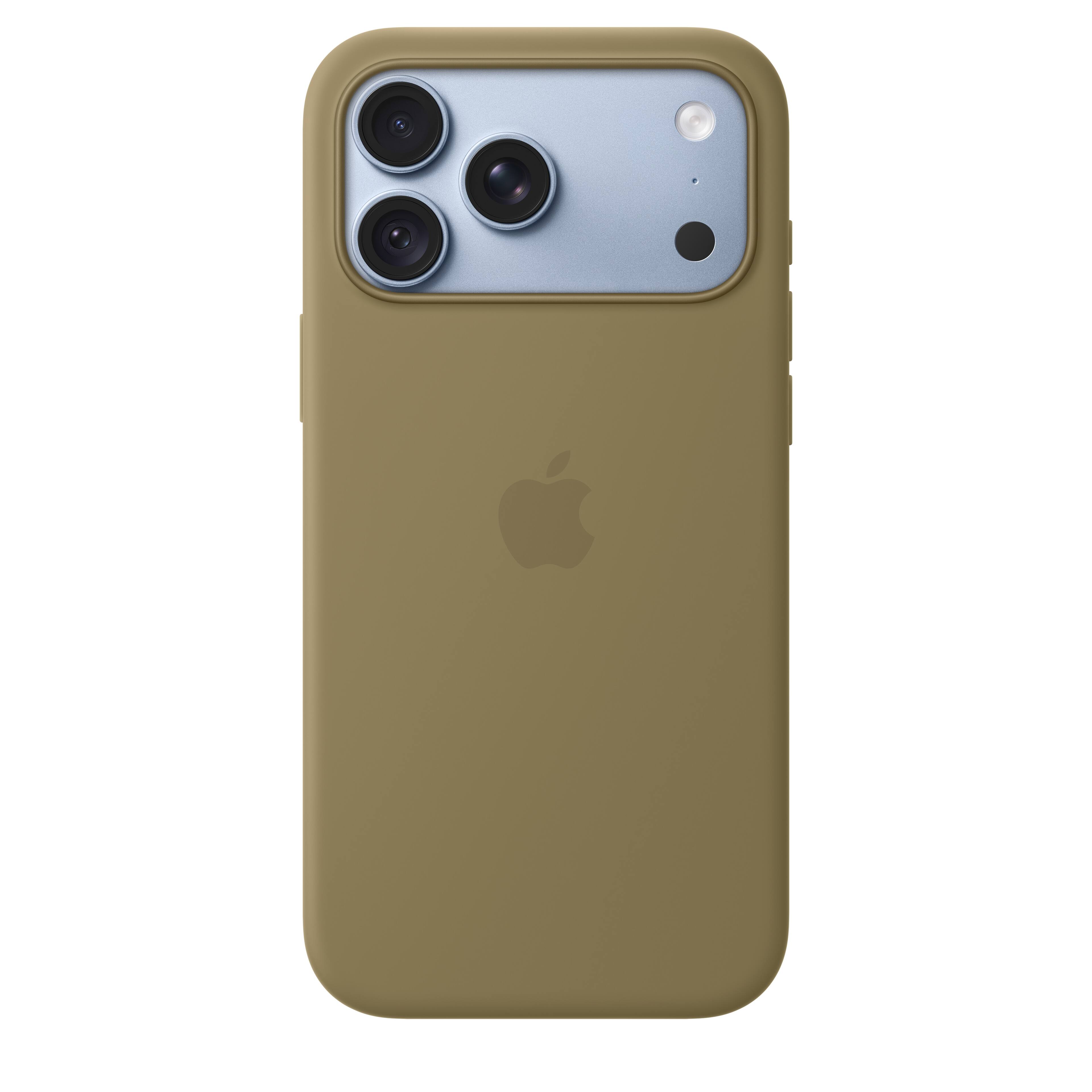 Alt View 2. Apple - iPhone 18 Pro Max Silicone Case with MagSafe - Olive.