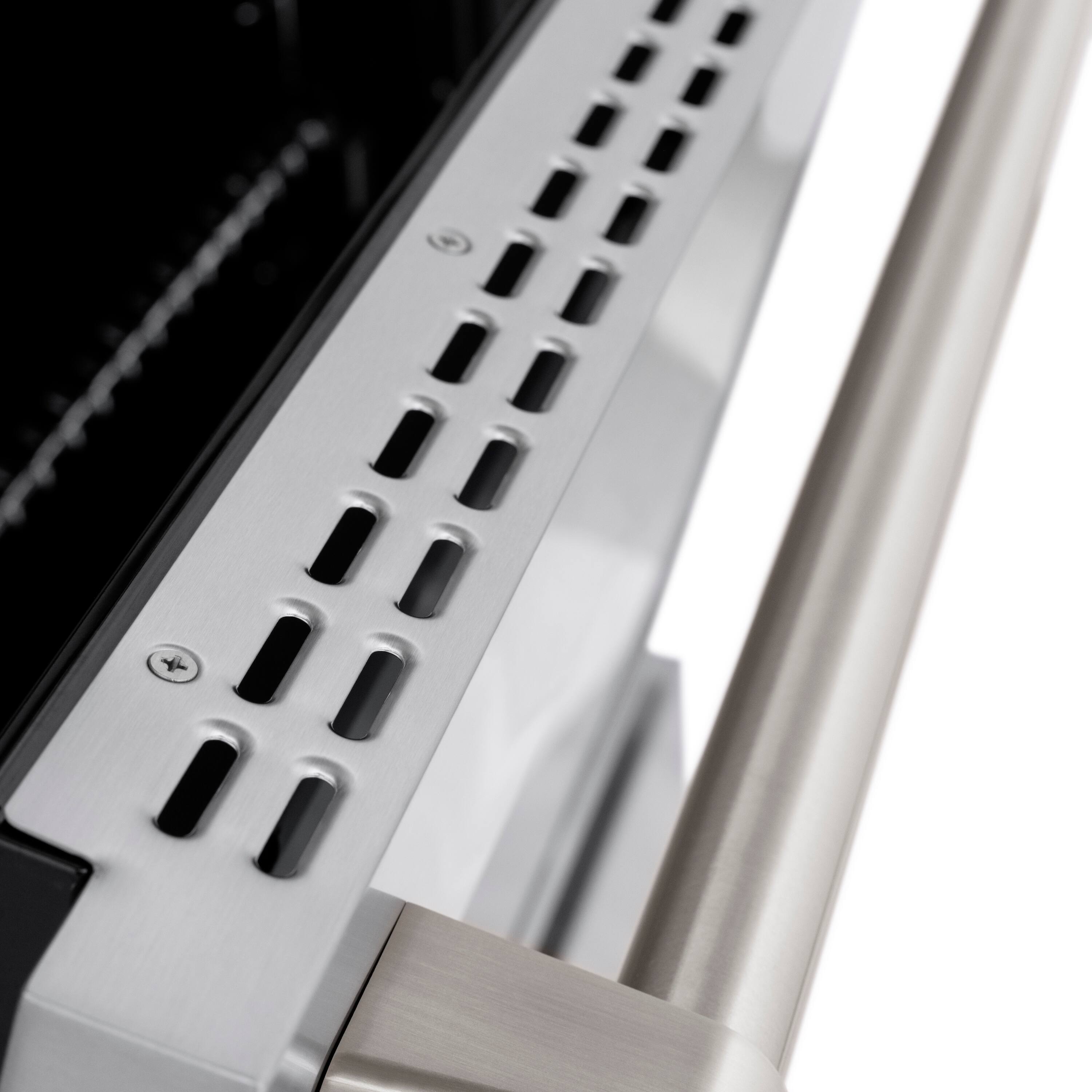 Alt View 12. ZLINE - ZLINE 48" Paramount Double Oven Dual Fuel Range in Stainless Steel w/ 8 Brass Burners (SDR-BR-48) - Stainless Steel.