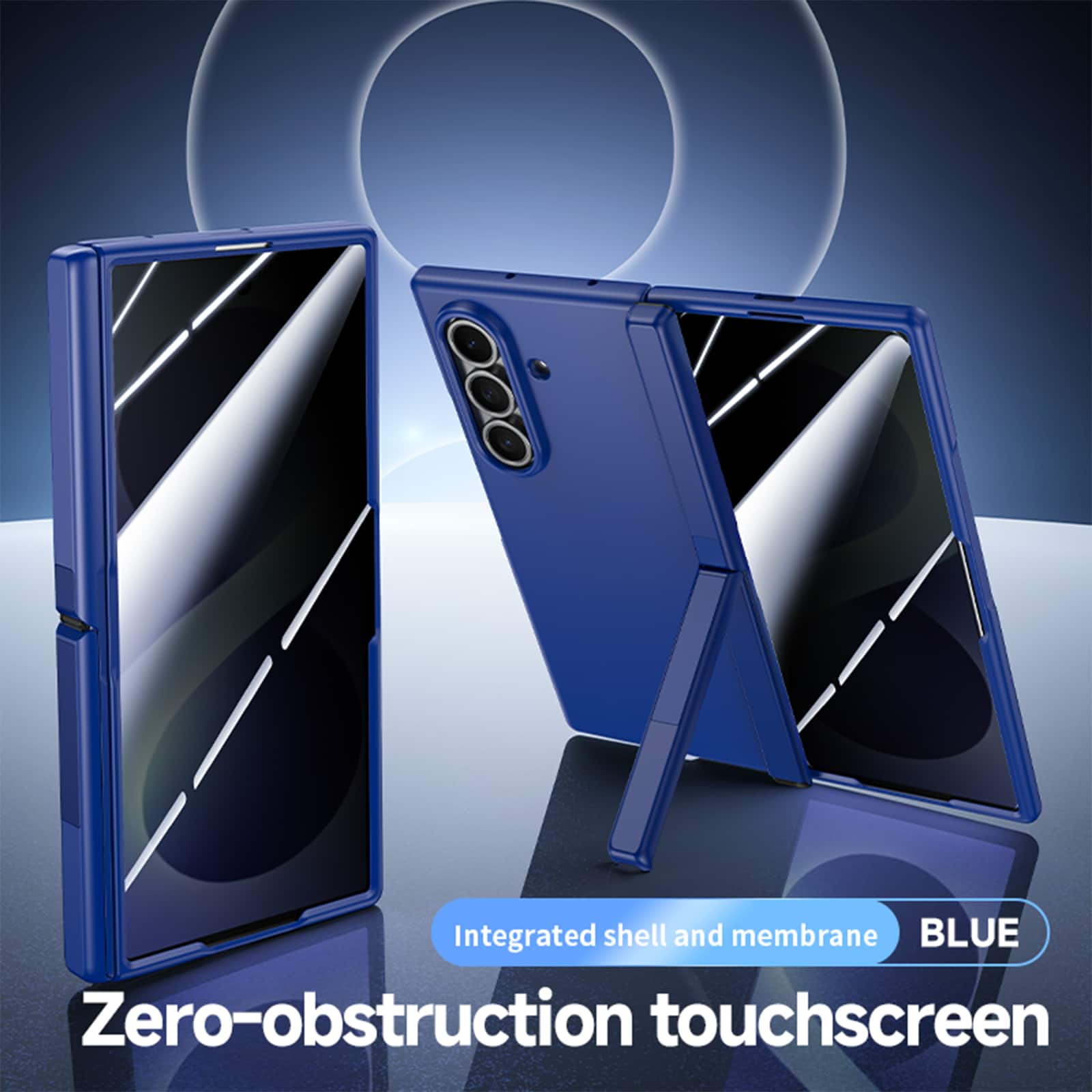 Dteck - for Samsung Galaxy Z Fold8 Ultra Case with Built-in Screen Protector, Hinge Protection with Kickstand - Blue (Privacy Screen Protector) price history on PriceWatchPro