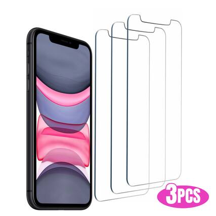 Front. Qixxronics - 3PCS Screen Protector Tempered Glass for 12 Pro Max (6.7 inch) - 9H Hardness Tempered Glass for 12 Pro Max - Clear.