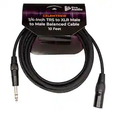 Pro Focus Audio CXLRMTRS10 1/4-Inch TRS to XLR Male to Male Balanced Cable 10 Feet
PROFESSIONAL LOW NOISE MICROPHONE CABLE