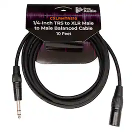 FocusProAudio - 1/4-Inch TRS to XLR Male Balanced Cable (10-Feet)