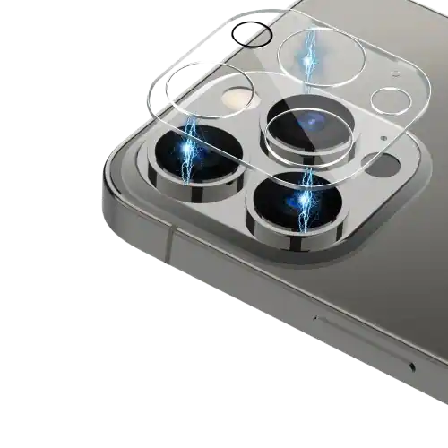 Front. Home Collection - Tempered Glass Camera Lens Protector Cover for iPhone 15 Plus - Clear.