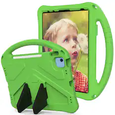 Front. Dteck - For Apple iPad mini (A17 Pro) 2024/iPad mini 6th 2021 Lightweight EVA Shockproof Handle Stand Kids Case Cover - Green.