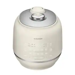 cuchen - 2.1 Ultra High-Pressure Induction Heating Rice Cooker 6 Cup (Uncooked) | Full Stainless Power Lock System - White