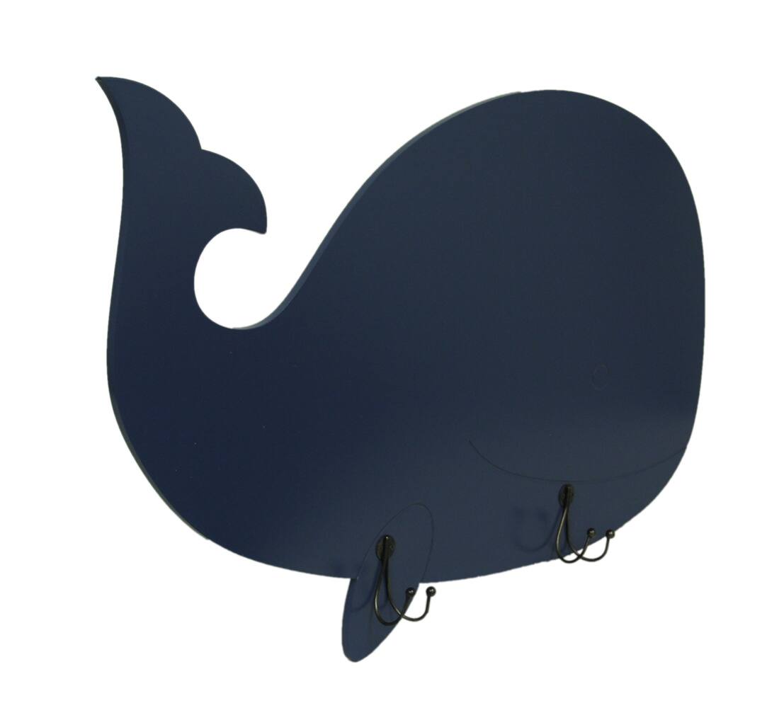 Alt View 1. Zeckos - Adorable Blue Whale Key Rack Wall Hook 33 By 20 Inches - Blue.