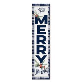 Jardine - New Hampshire Wildcats 12'' x 48'' Outdoor Merry Christmas Leaner - White