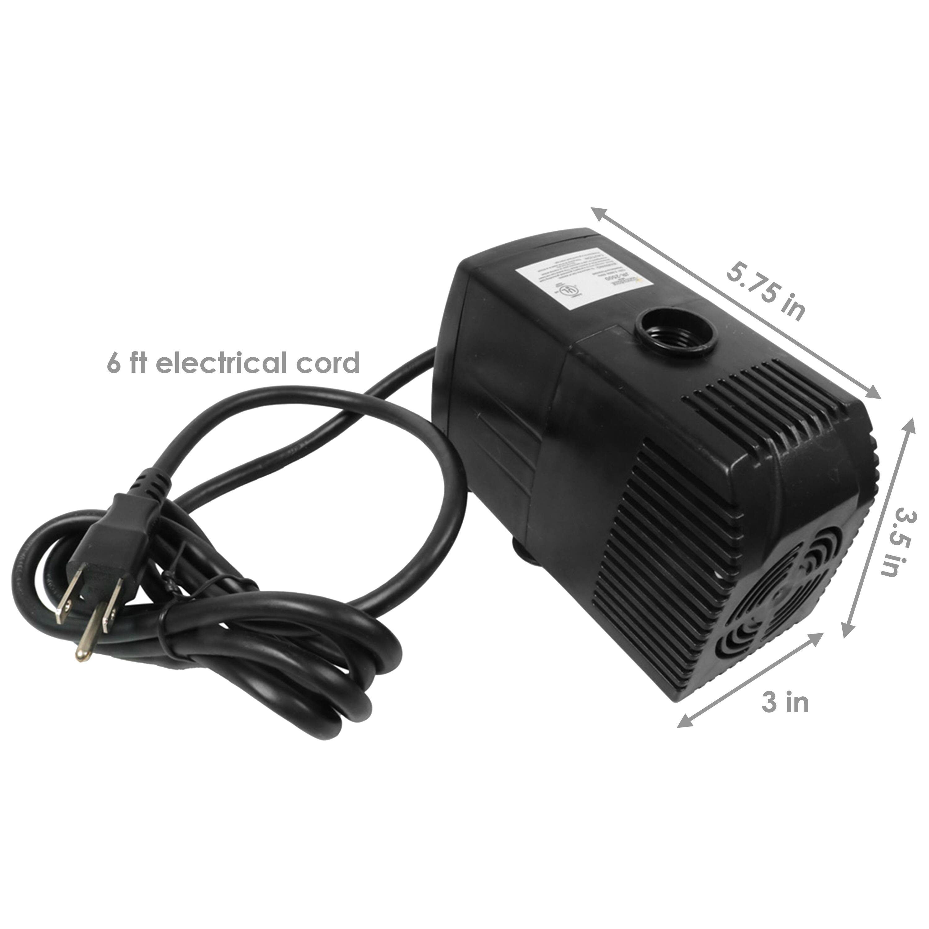 6 ft electrical cord

5.75 in

3.5 in

3 in