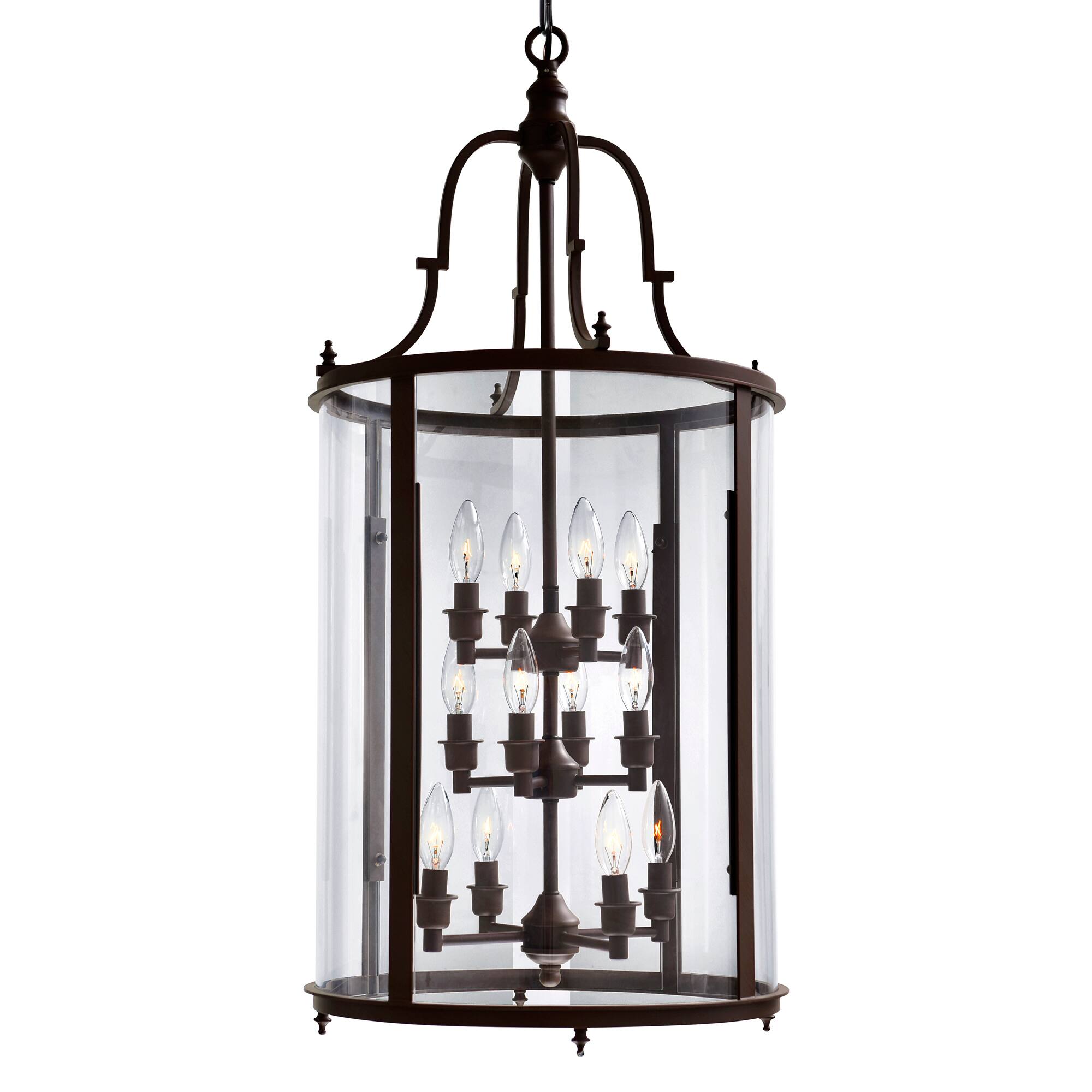 Angle. CWI Lighting - Desire 12 Light Drum Shade Chandelier With Oil Rubbed Bronze Finish - Oil Rubbed Bronze.