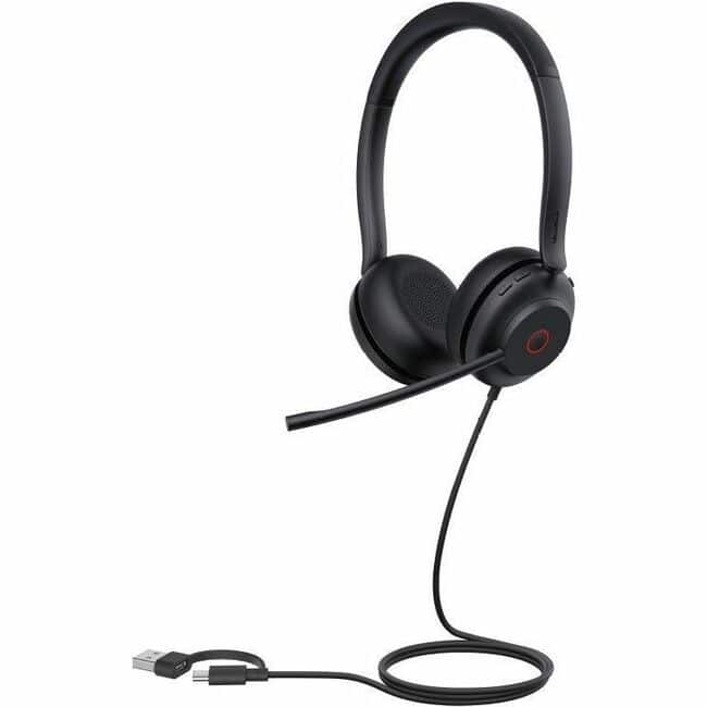 Yealink - USB Wired Headset - Microsoft Teams Certification - Stereo - USB Type A, USB Type C - Wired - 32 Ohm - 20 Hz to - Black
