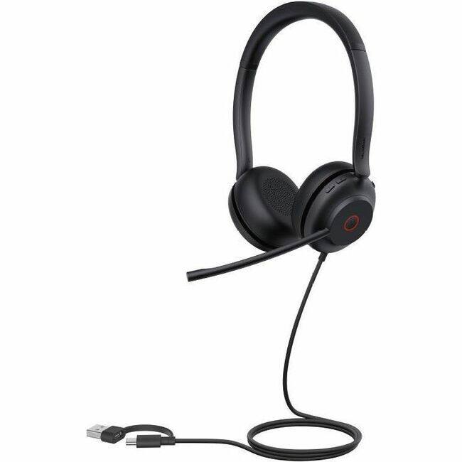 Front. Yealink - Yealink USB Wired Headset - Microsoft Teams Certification - Stereo - USB Type A, USB Type C - Wired - 32 Ohm - 20 Hz to - Black.