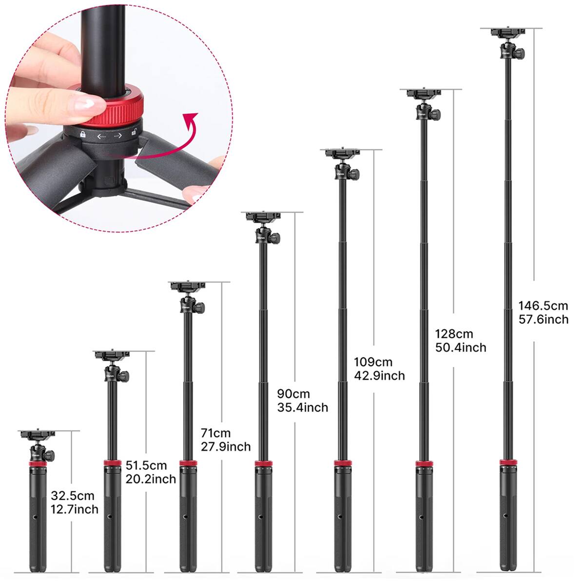 109cm 42.9inch  
90cm 35.4inch  
128cm 50.4inch  
146.5cm 57.6inch  
71cm 27.9inch  
51.5cm 20.2inch  
32.5cm 12.7inch