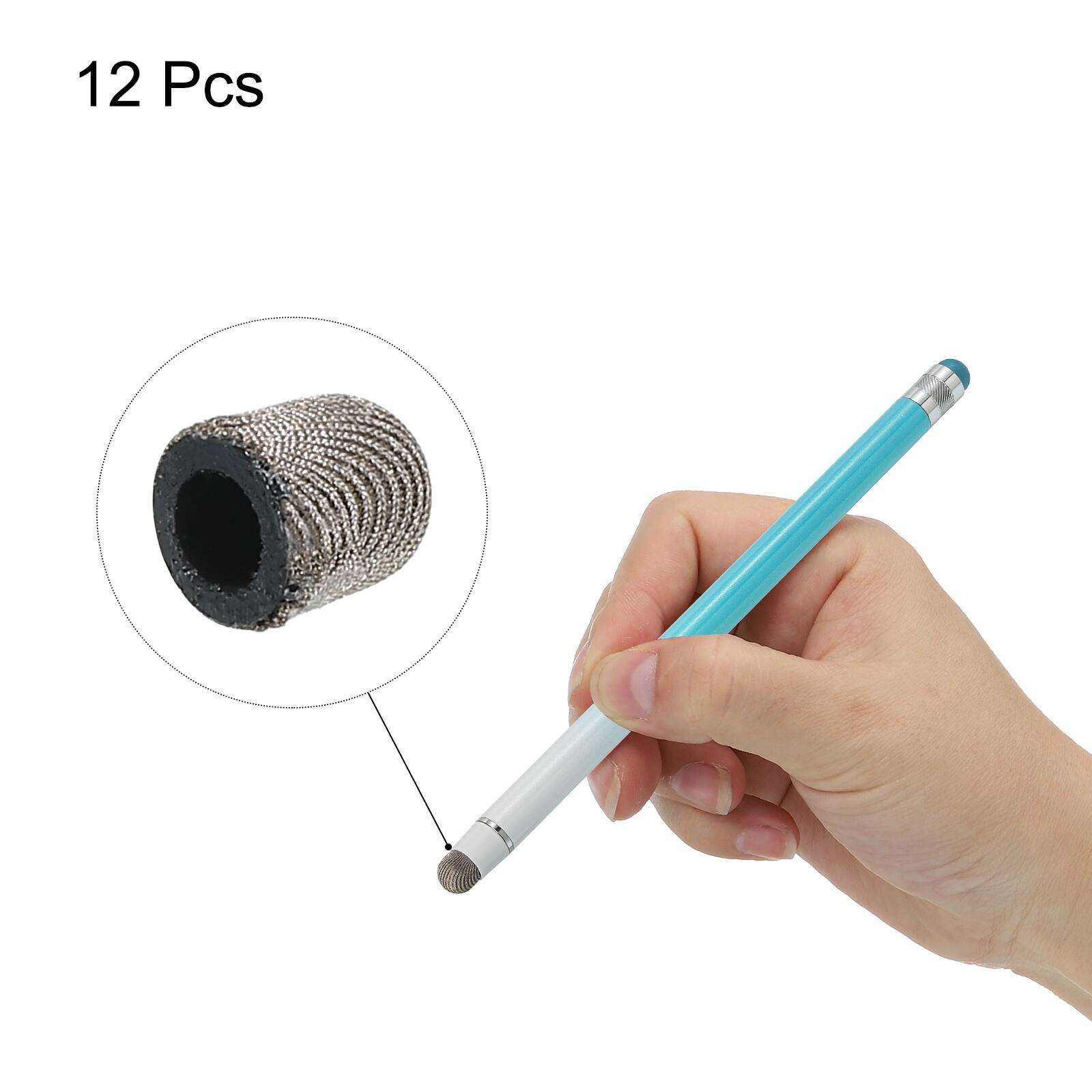 Alt View 2. Unique Bargains - 12pcs 5.5mm Conductive Fiber Fine Tips Universal Replacement for Capacitive Touch Screen Stylus Pen - Silver.