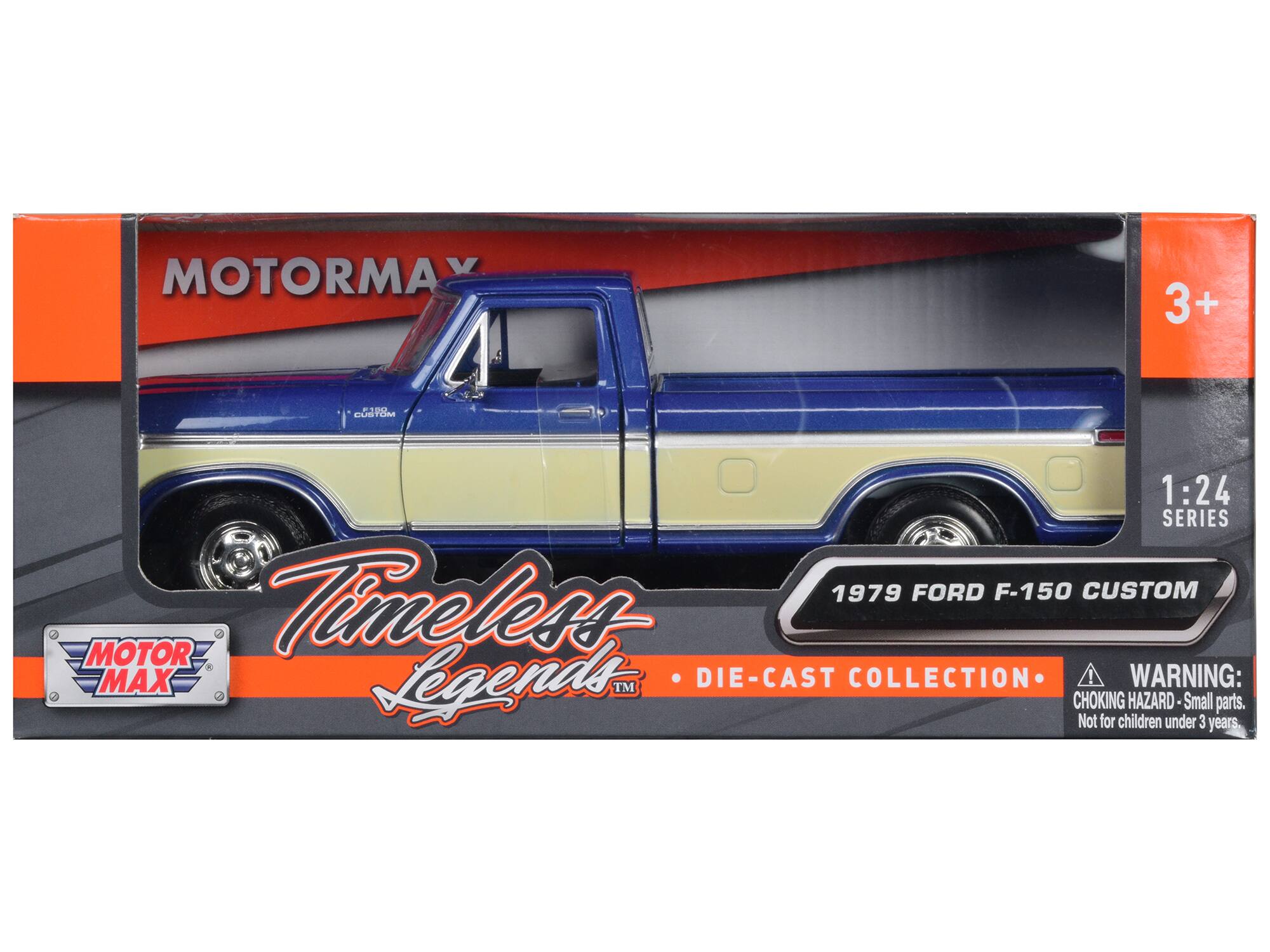 MOTORMAX 3+ 1:24 SERIES 1979 FORD F-150 CUSTOM  
Timeless Legends™ DIE-CAST COLLECTION  
WARNING: CHOKING HAZARD - Small parts. Not for children under 3 years