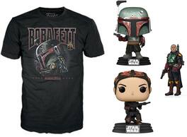 Funko - Pop & Tee: Star Wars- Boba Fett- M - Bundle - Collectibles - Multicolor
