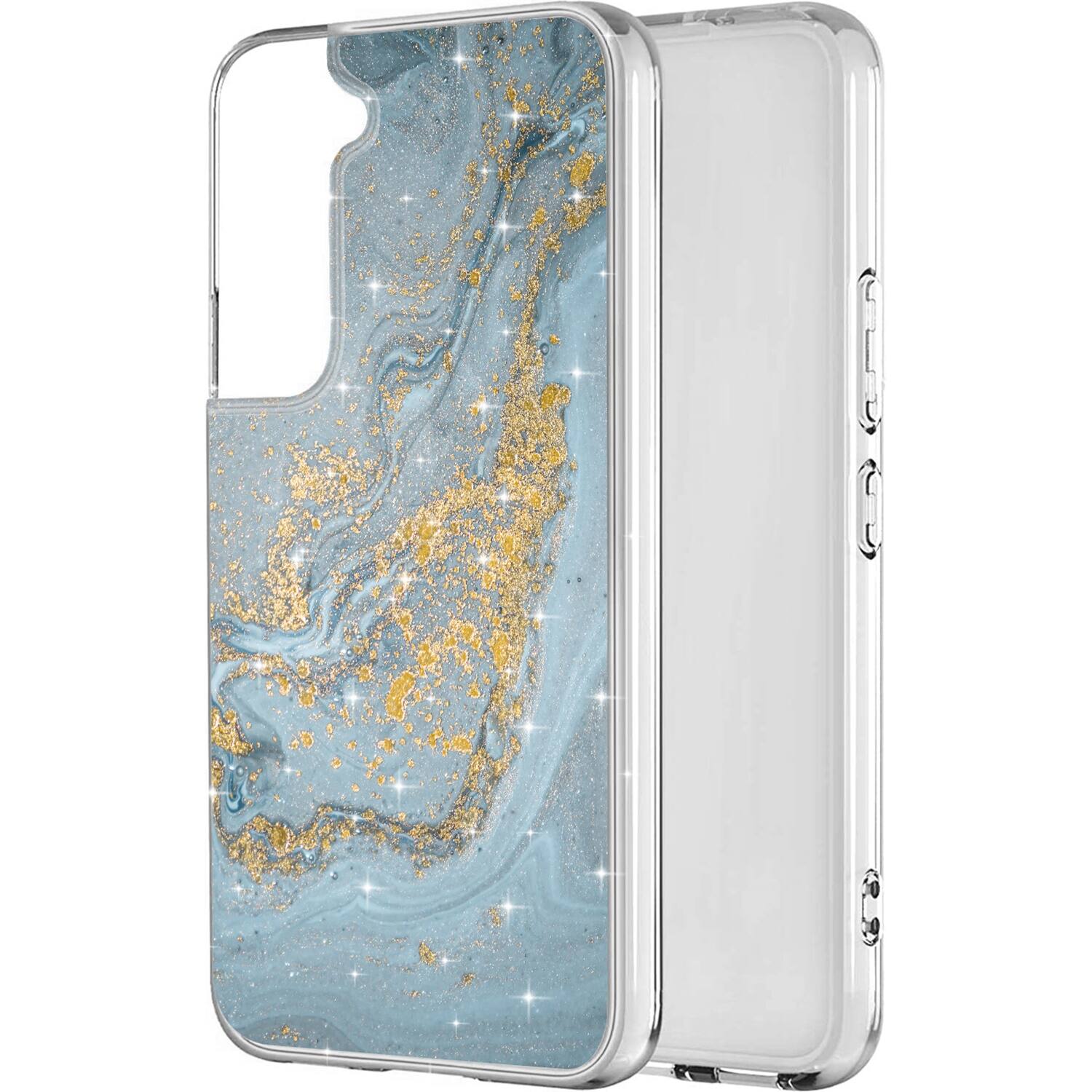 Alt View 11. SaharaCase - Marble Series Case for Samsung Galaxy S22 5G - Blue Marble.