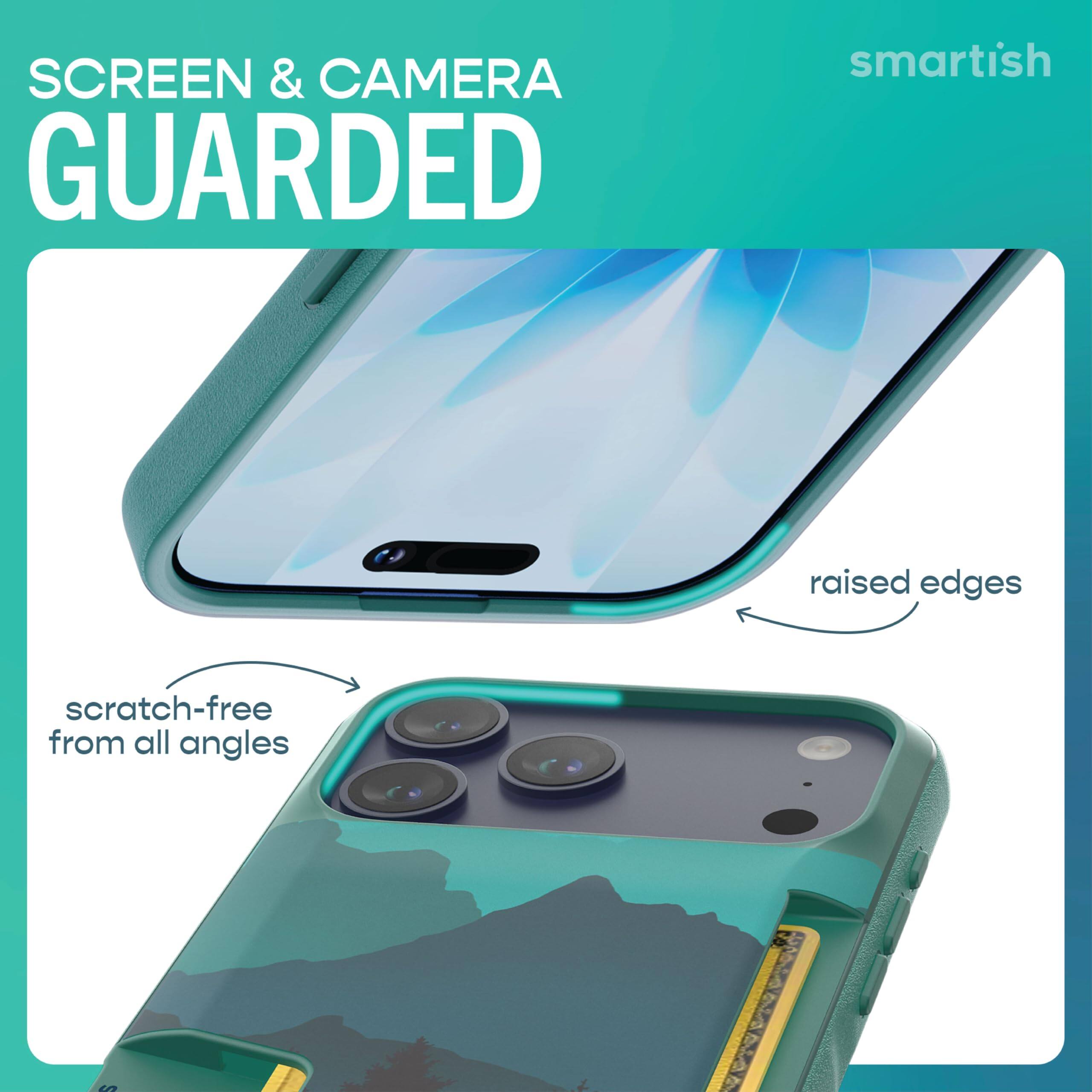 SCREEN & CAMERA GUARDED

smartish

raised edges

scratch-free from all angles