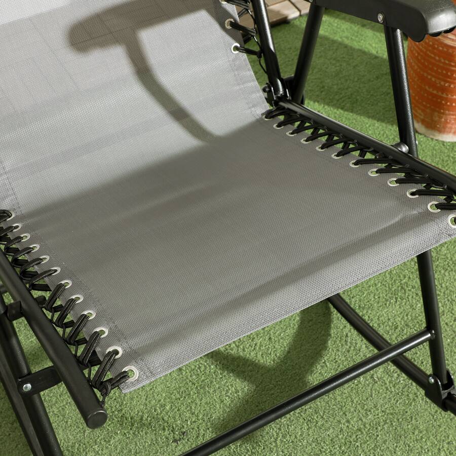 Performance Rocker Lawn Chair Outsunny Rocking Chair Set of 2, Patio Folding Lawn Rocker Set with ...