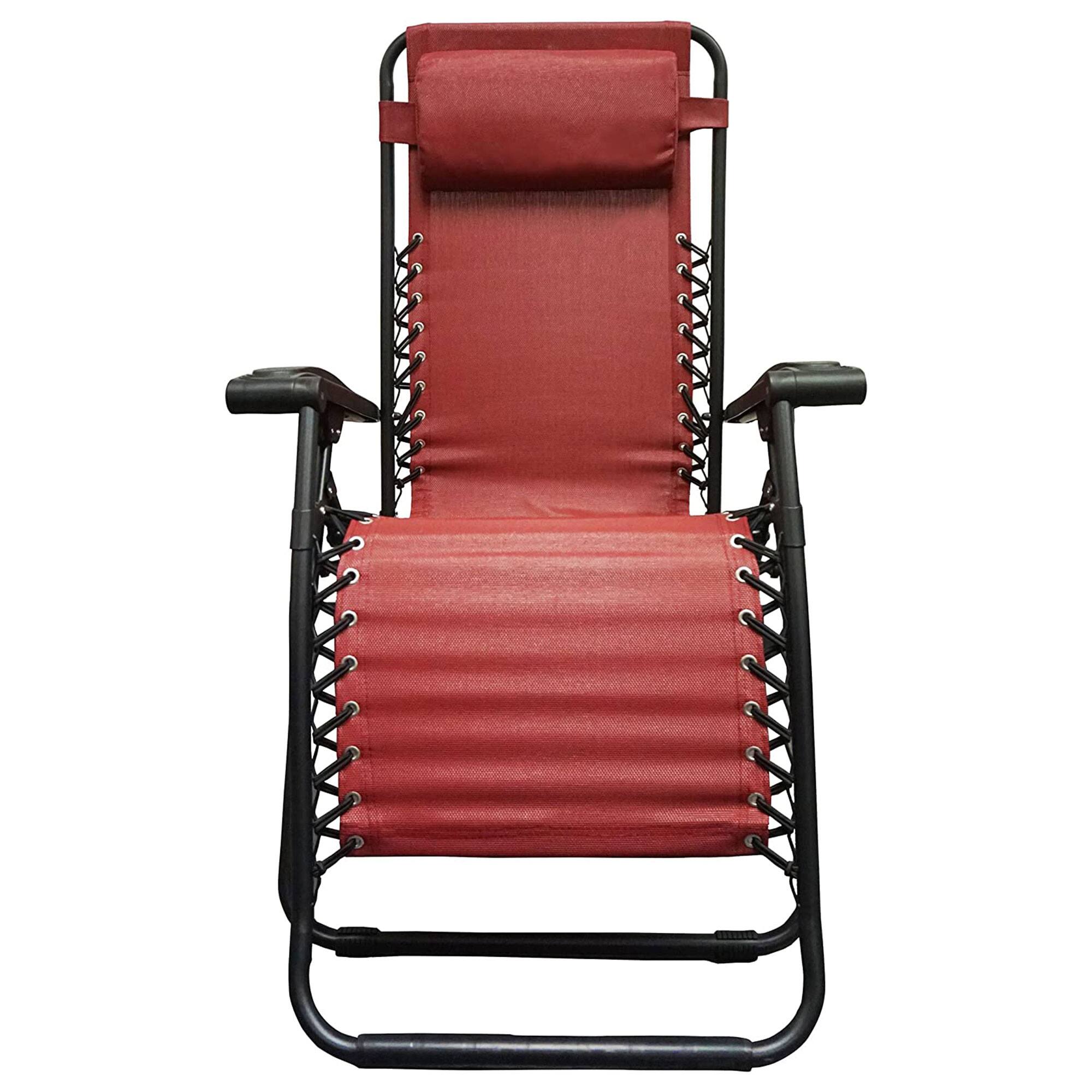Alt View 7. Caravan Sports - Caravan Sports Zero Gravity Outdoor Folding Camping Patio Lounge Chair, Burgundy - Burgundy.