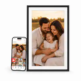 ELIME - 15.6" WiFi Digital Picture Frame with Frameo App, 1920x1080 Full HD Touchscreen, 32GB - Black
