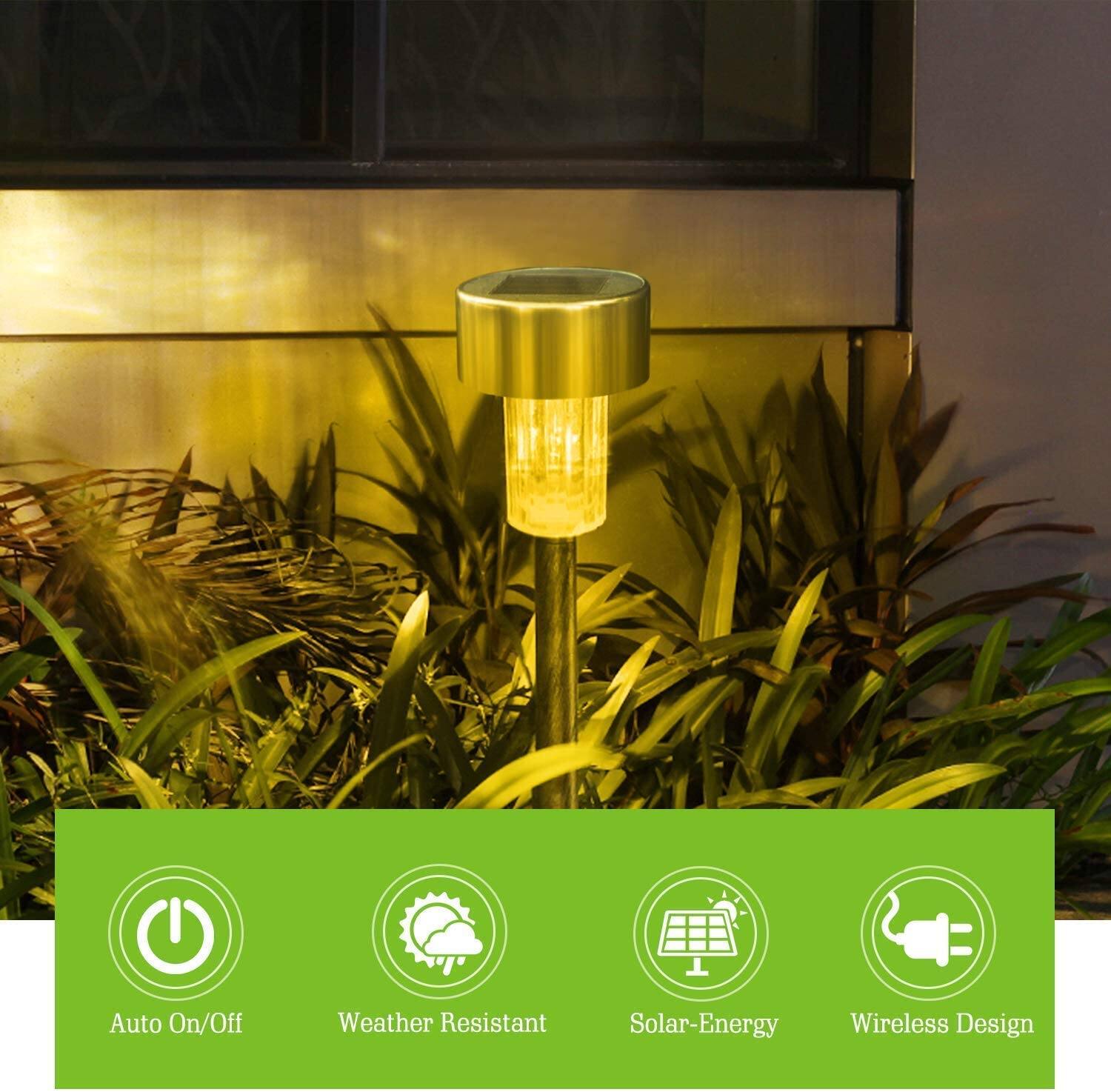 Auto On/Off  
Weather Resistant  
Solar-Energy  
Wireless Design