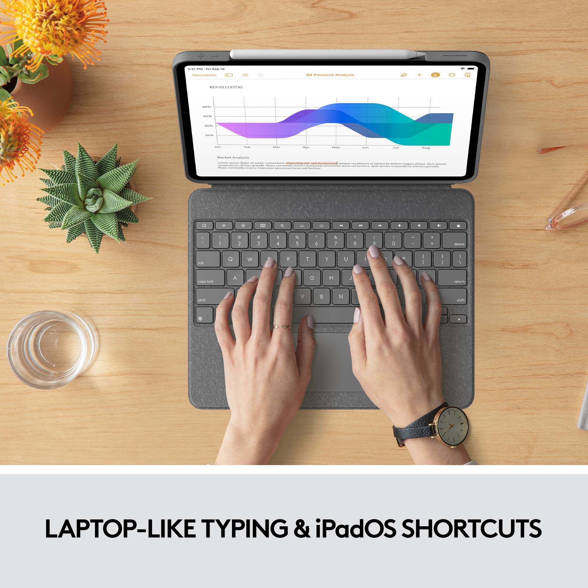 LAPTOP-LIKE TYPING & iPadOS SHORTCUTS