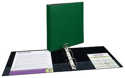 Alt View 6. Avery - 1 1/2" 3-Ring Non-View Binders, Slant Ring - Green.