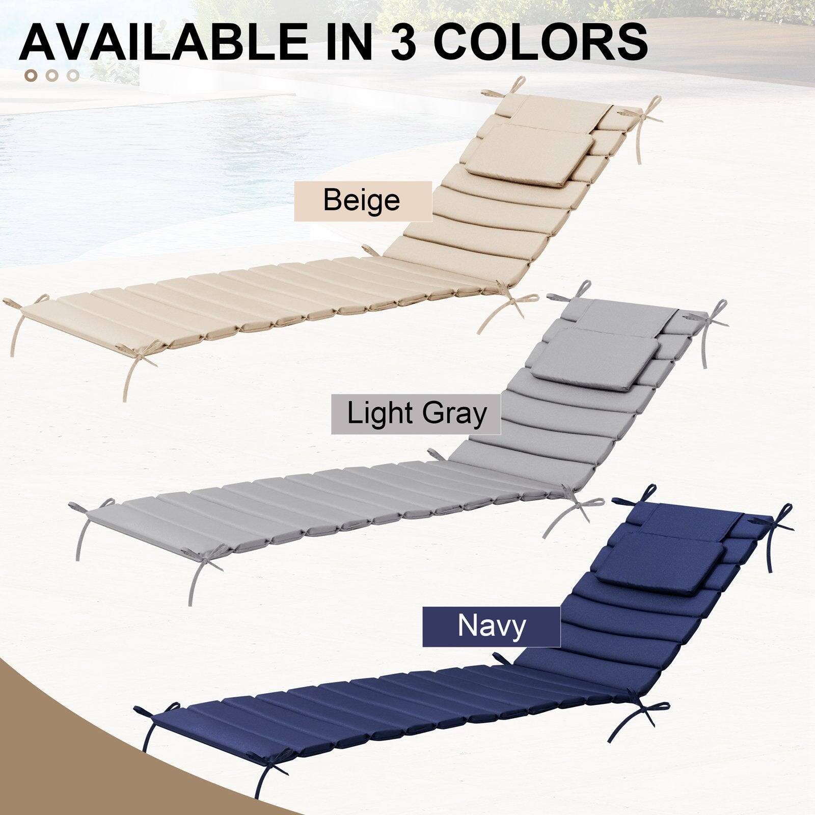 Crestlive Products - Outdoor Patio Lounge Chair Cushion - Beige price history on PriceWatchPro