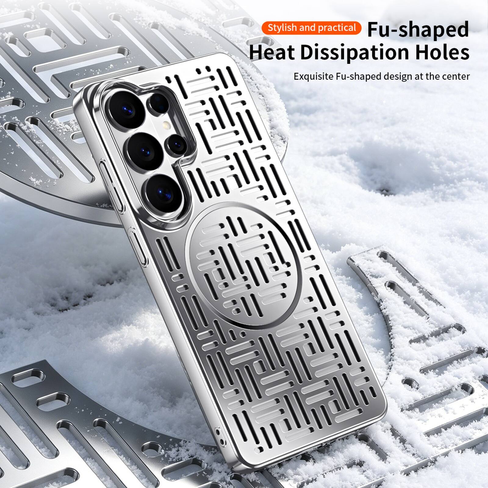 Stylish and practical Fu-shaped Heat Dissipation Holes  
Exquisite Fu-shaped design at the center