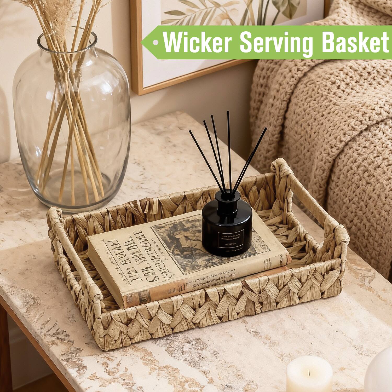 Wicker Serving Basket