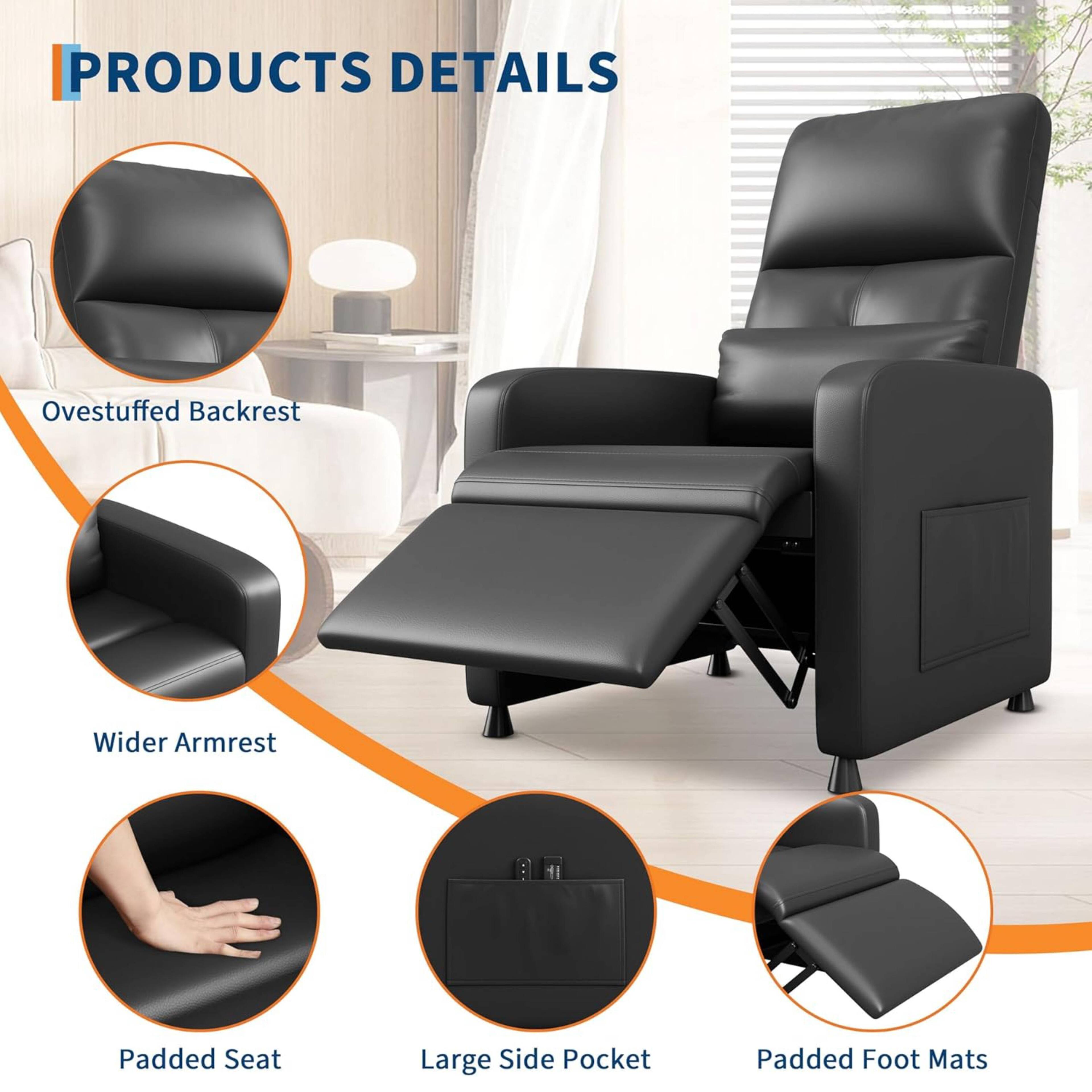 PRODUCTS DETAILS

- Ovestuffed Backrest
- Wider Armrest
- Padded Seat
- Large Side Pocket
- Padded Foot Mats
