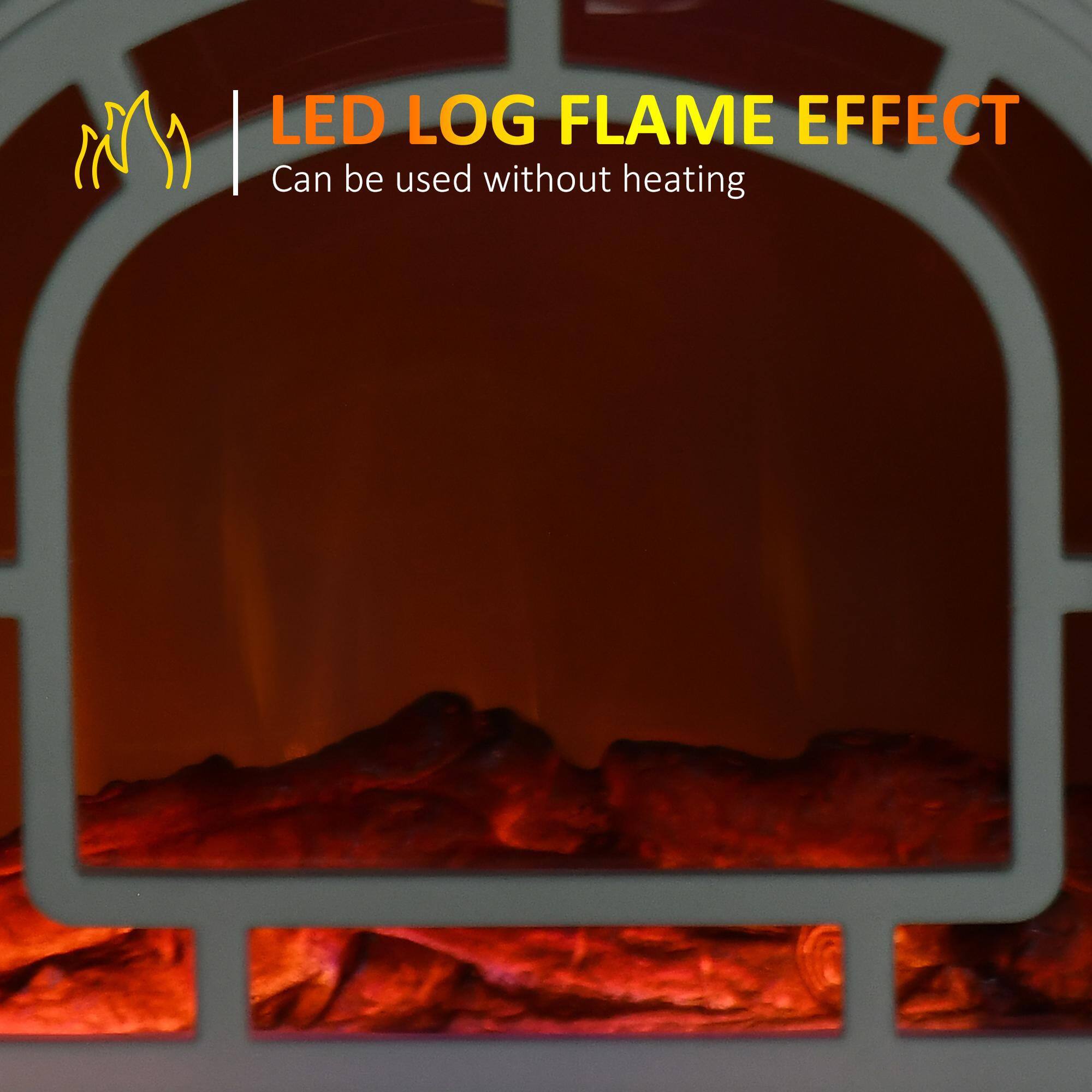 LED LOG FLAME EFFECT  
Can be used without heating