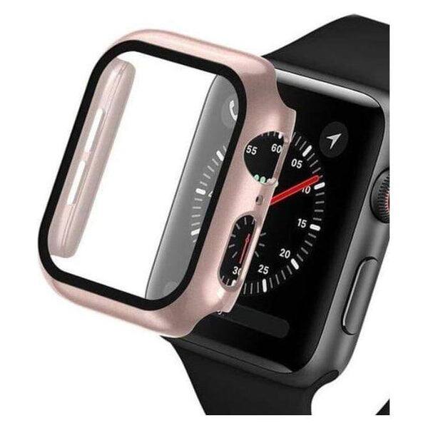 Entronix - Protective Case for Apple Watch Series 10, 46mm - Durable Cover with Built-In Screen Protector - Rose
