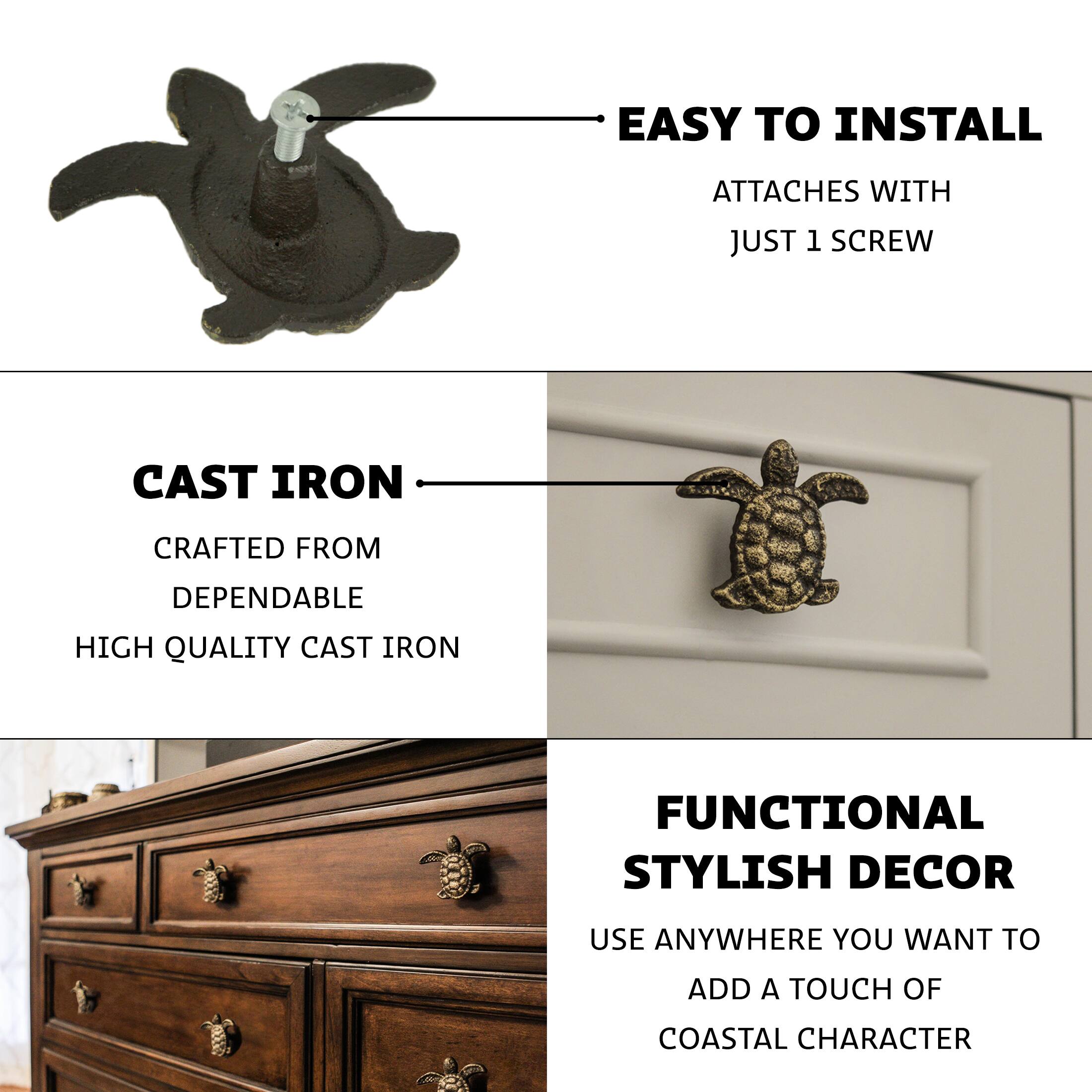 - **EASY TO INSTALL**
  - ATTACHES WITH JUST 1 SCREW

- **CAST IRON**
  - CRAFTED FROM DEPENDABLE HIGH QUALITY CAST IRON

- **FUNCTIONAL STYLISH DECOR**
  - USE ANYWHERE YOU WANT TO ADD A TOUCH OF COASTAL CHARACTER