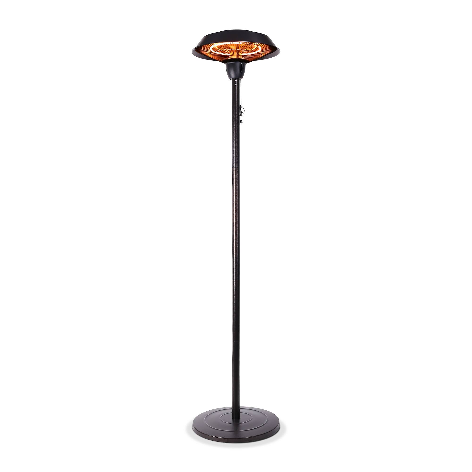 Front. ZACHVO - 5100 Electric Standing Patio Heater - Black.