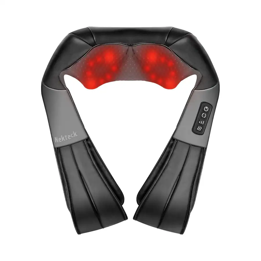 Nekteck 3D Shiatsu Neck & Back Massager with Heat, Deep Tissue Massage ...