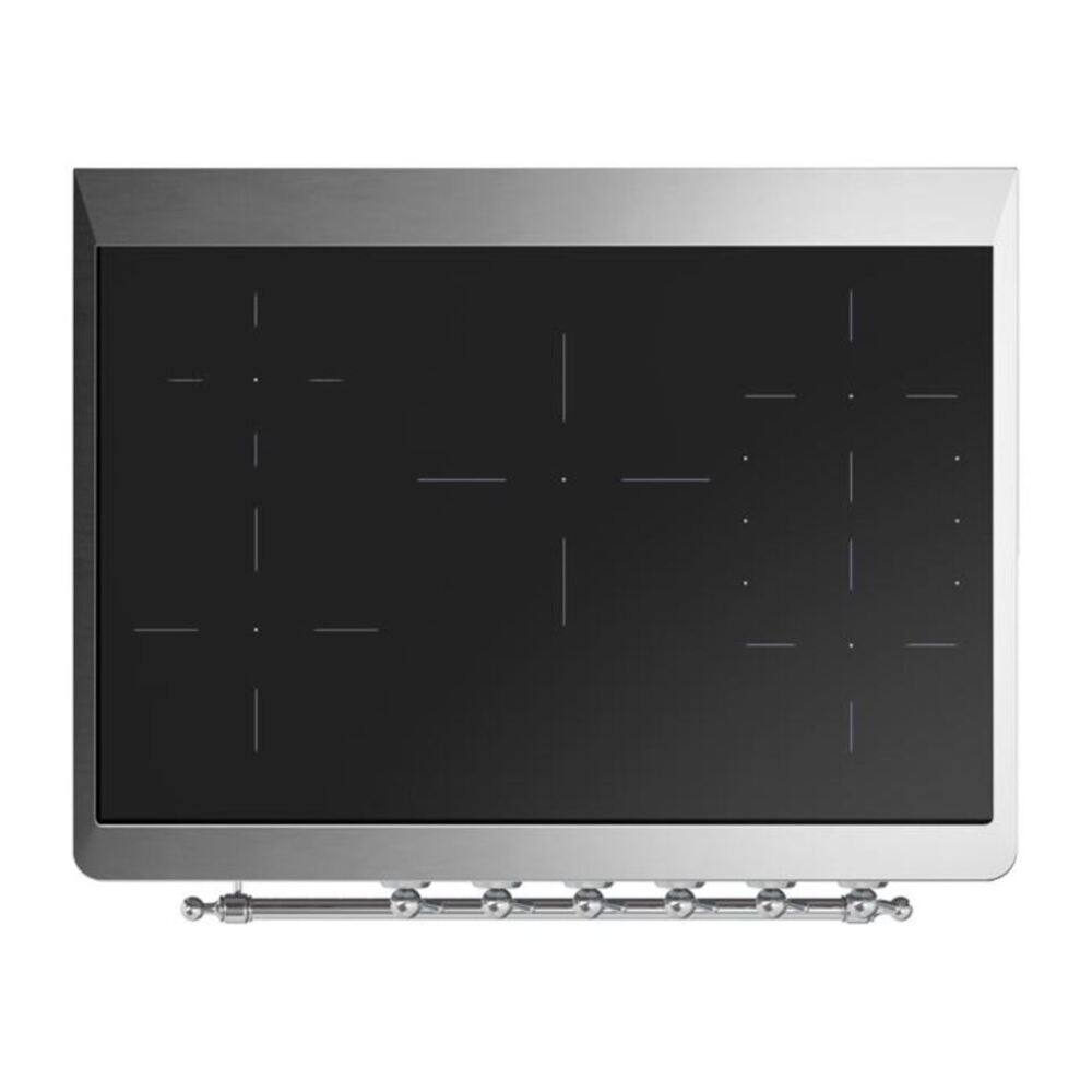 Alt View 6. ILVE - ILVE Majestic II Series  36 in. Induction Range with 5 Induction Elements (Chrome Trim) - Midnight Blue.