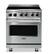 Front. Viking - 5 Series 4.7 Cu. Ft. Freestanding Electric Induction Range - Artic Gray.