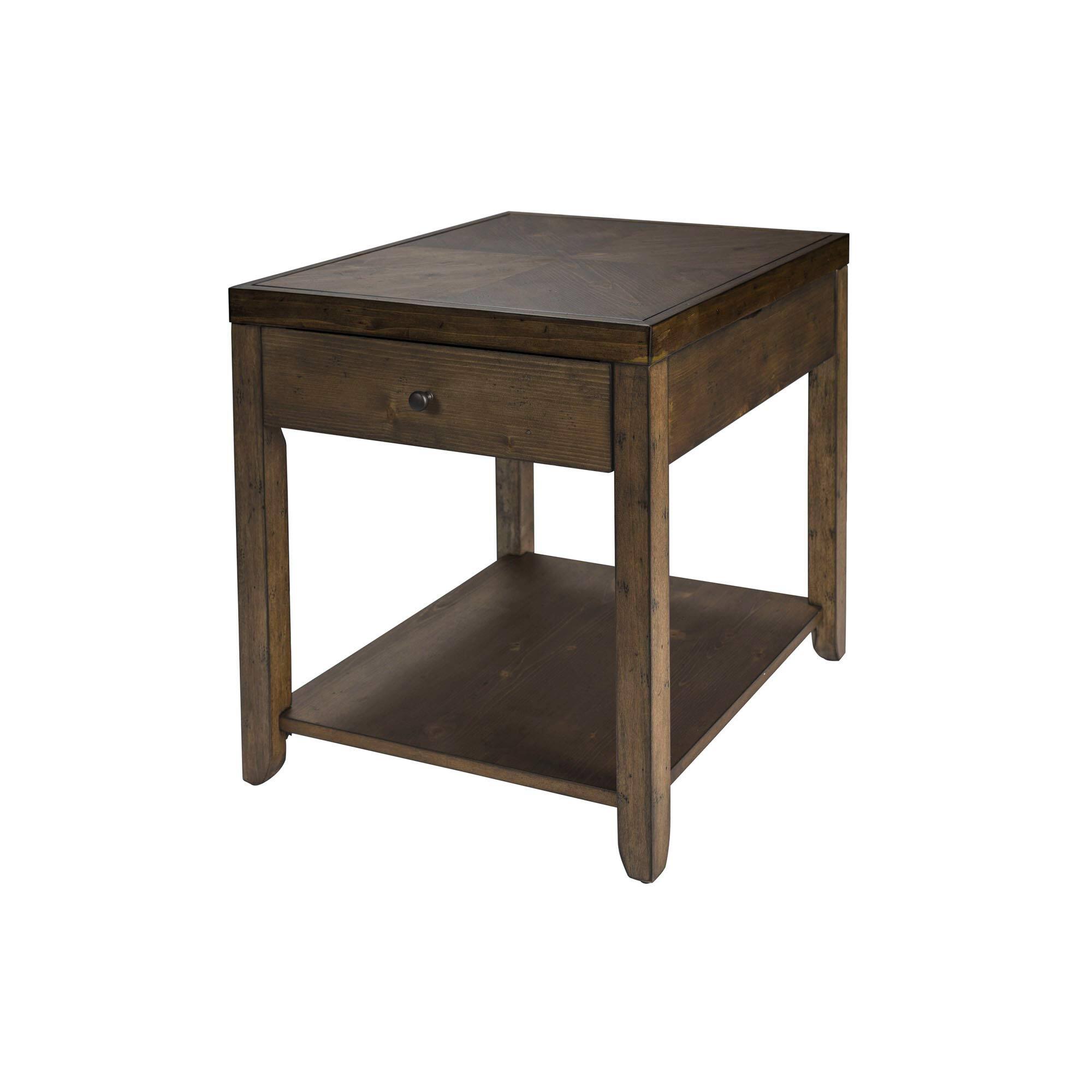 Alt View 1. Liberty Furniture Industries - Mitchell End Table in Nutmeg - Brown.