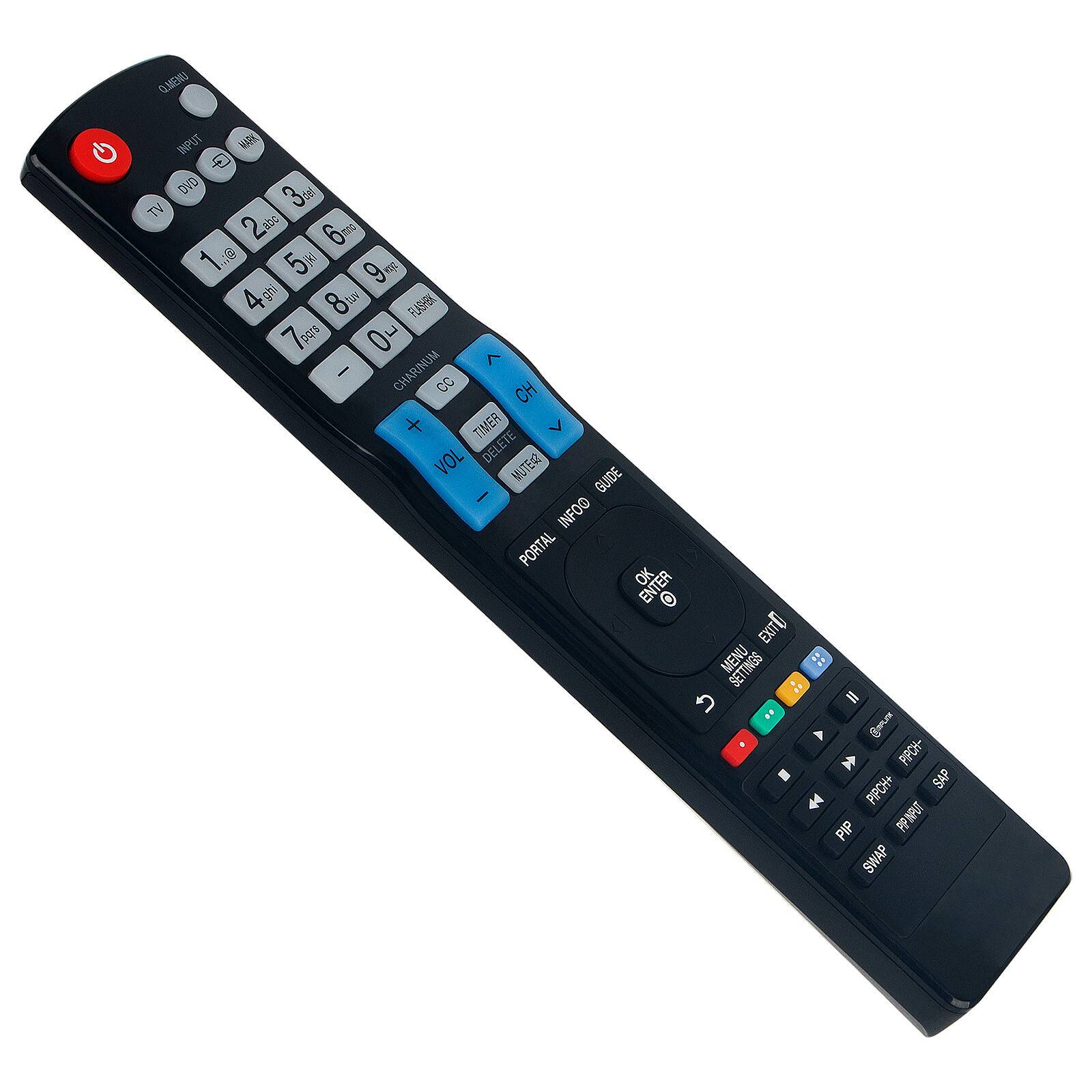 Sure, here is the corrected and grouped text from the image:

**Top Section:**
- CLMENA
- IHPUT
- MX
- DVD
- 3t
- TV
- 2
- 6m
- 1.
- :B
- 5%
- p
- 9m
- J0
- 40
- ghl
- 8
- bY
- FLASHOR
- 7
- pare
- 0-
- I
- CHAR/NUM
- CC
- CH
- + TIMER
- VOL
- DELETE
- MUTE
- GUIDE
- INFOO
- PORTAL
- OK
- ENTER
- EXIT
- MENU
- SETTINOS
- =I
- = :
- A flux
- FIPCH-
- - SAP
- PIPCH+
- PIP
- PPNPIT
- SWAP

**Remote Layout:**
- POWER
- INPUT
- MENU
- 3
- TV
- 2
- 1
- 5
- 6
- 4
- 8
- 9
- 7
-