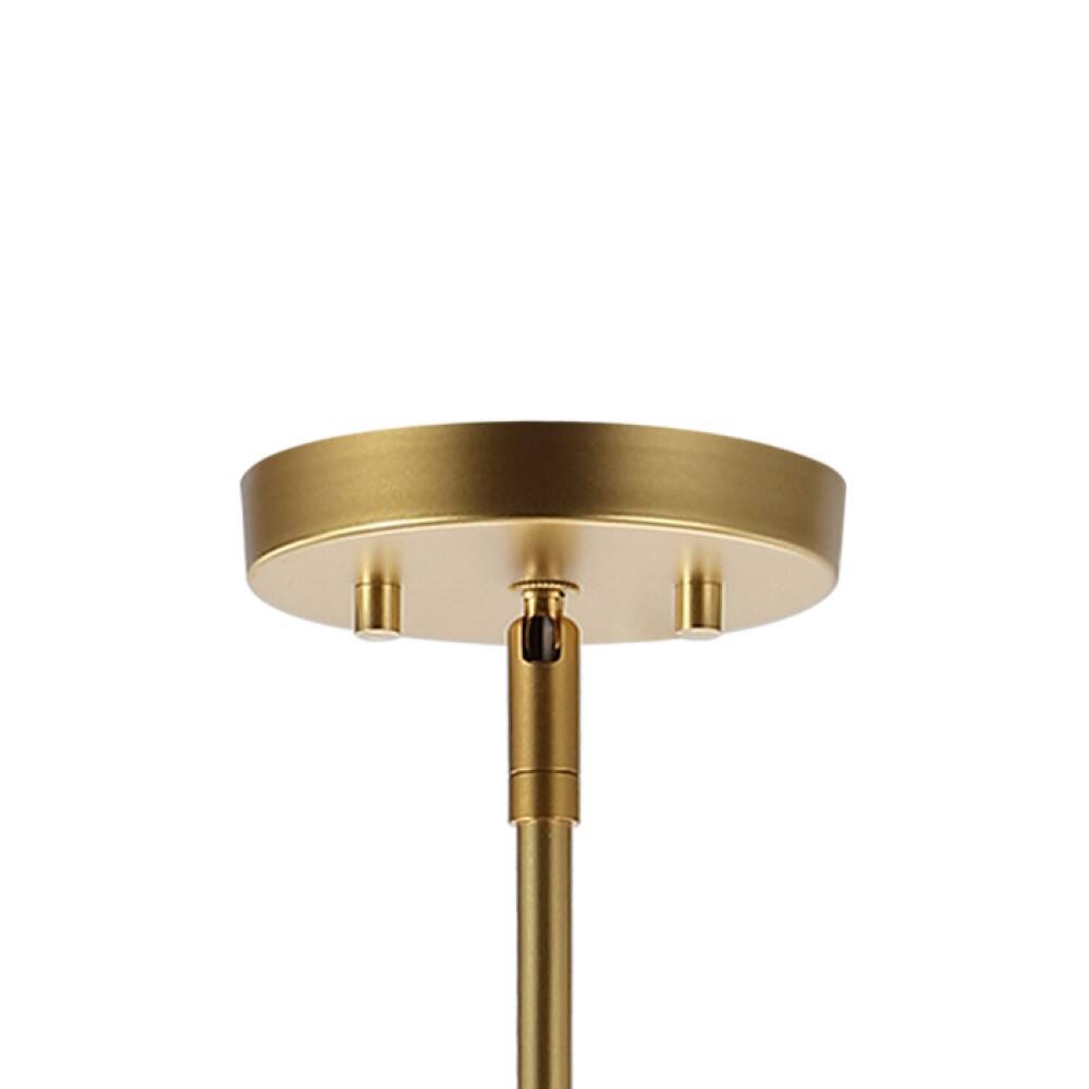 Alt View 6. Jonathan Y - Amoros 27.25" 8-Light Modern Mid-Century Iron LED Chandelier, Gold Painting - Gold Painting.