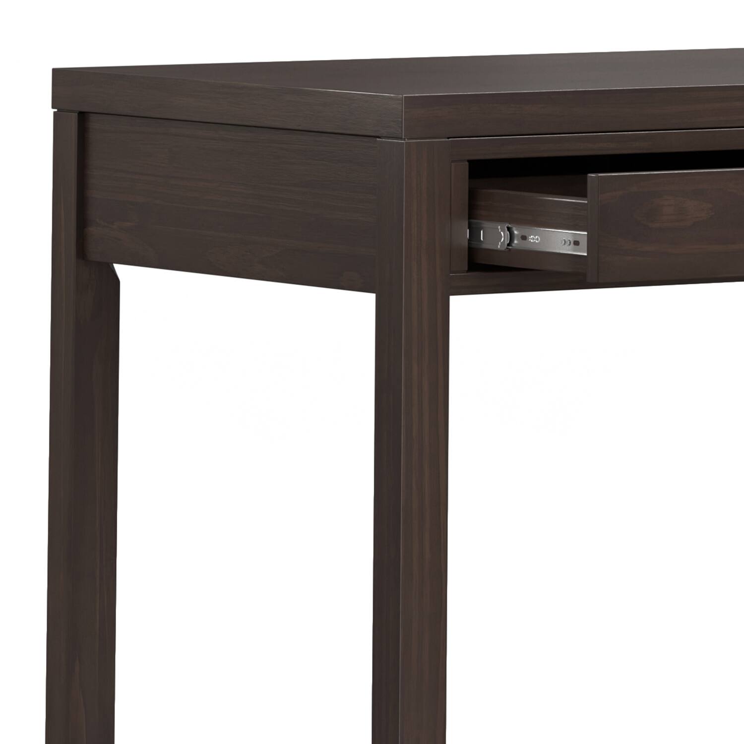 Alt View 8. Simpli Home - Hollander SOLID WOOD Contemporary Modern 72 inch Wide Wide Desk in Warm Walnut Brown - Warm Walnut Brown.