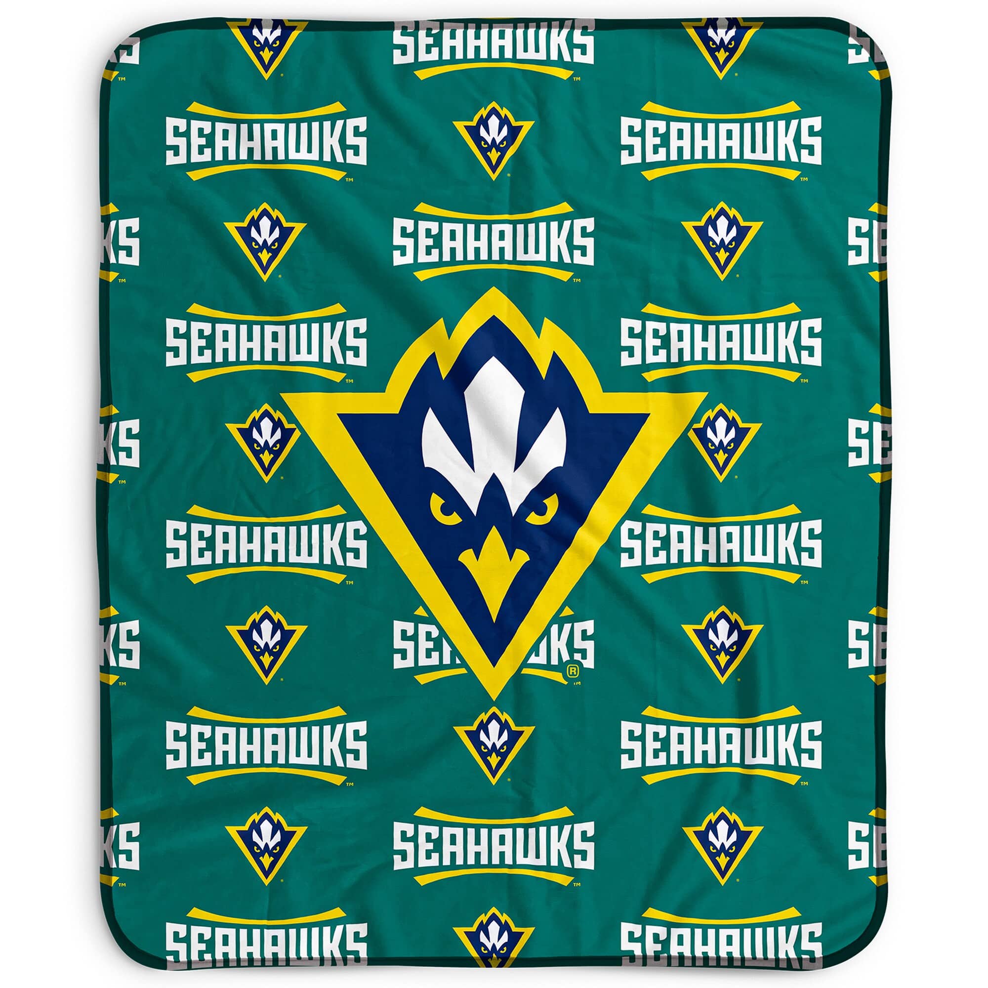 Pegasus - UNC Wilmington Seahawks 50" x 60" Repeat Wordmark Fleece Blanket - Multicolor