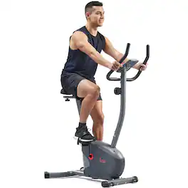 Sunny Health & Fitness - Performance Smart Upright Exercise Bike - Dark Gray